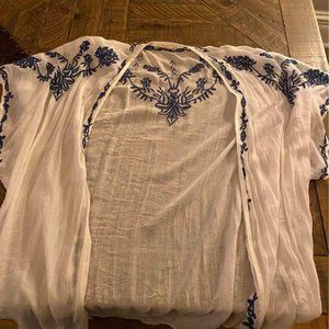 Free People | Blue & White Kimono (One Size)